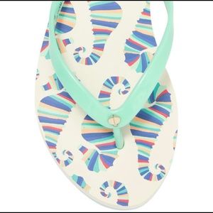 NEW!!!Kate Spade New York Feldon Flip Flop Seahorse Print Size 8B